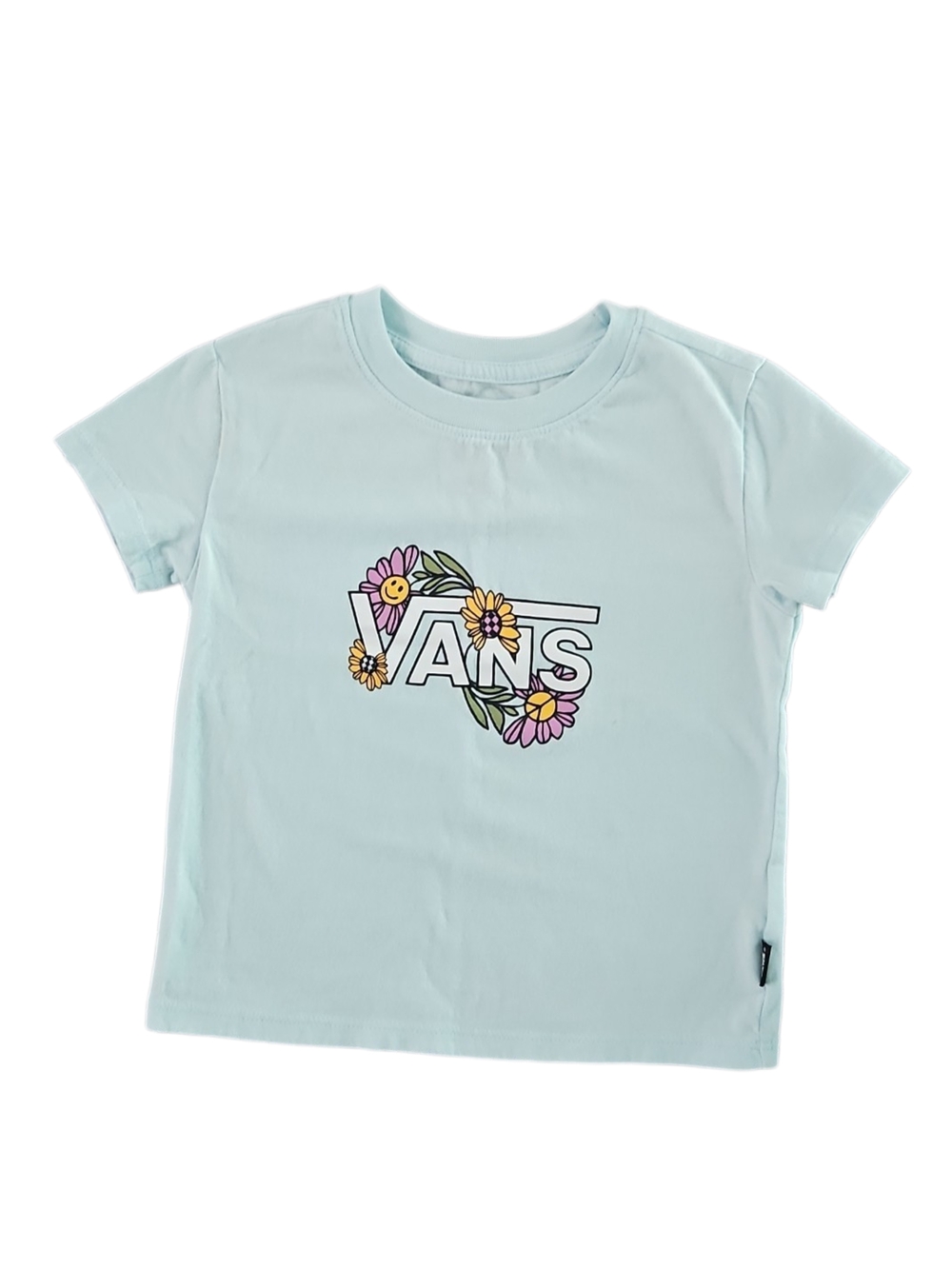 Vans Light Blue Girls' Floral Logo Short Sleeve Tee + Carter's Blue Tee Size 3T